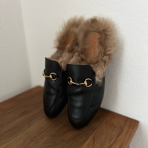 Gucci Princetown genuine shearling loafer mule - Picture 1 of 9